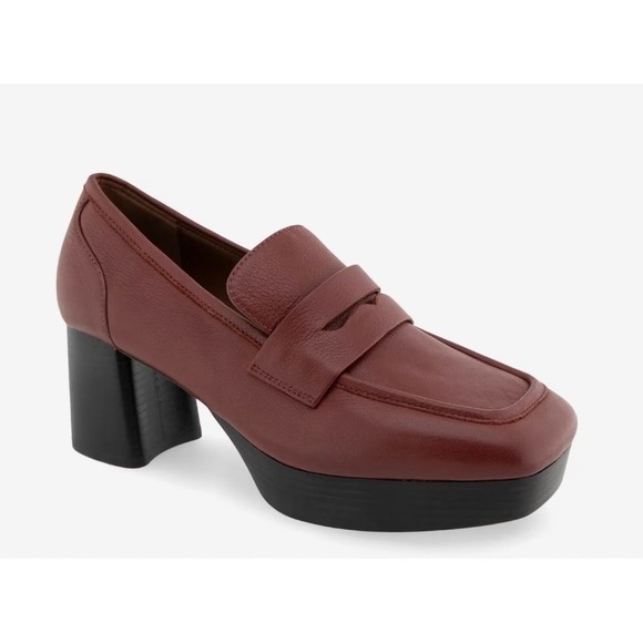 AEROSOLES Shoes - Aerosoles Cavour Preppy 90s Effortless Y2K Chunky Platform Loafer SZ 8.5